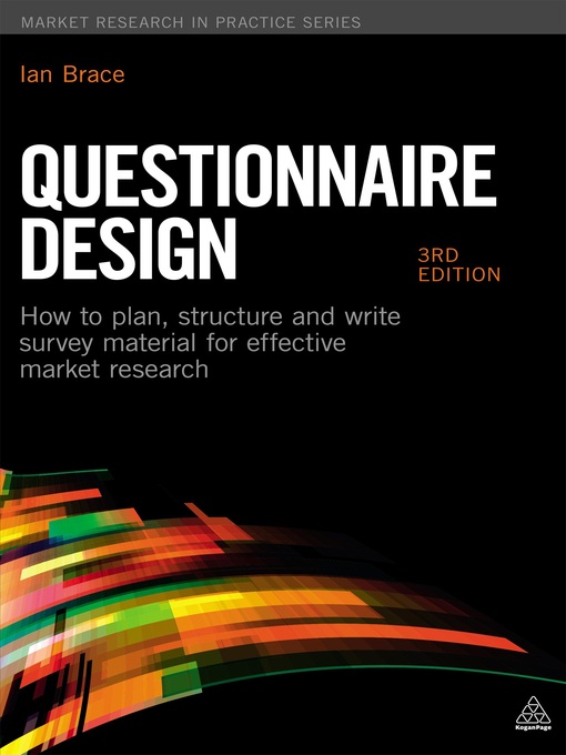 Title details for Questionnaire Design by Ian Brace - Available